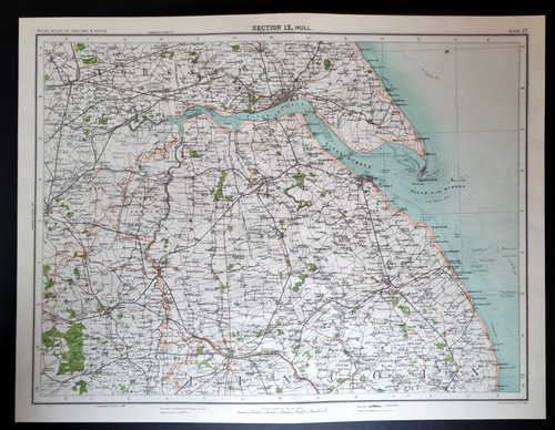 Antique 1898 map hull - 1898,