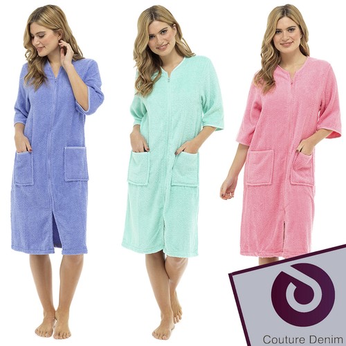 Ladies terry towelling zip - ladies,