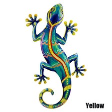 Colourful Gecko Metal Lizard Garden Art Wall Hanging Fence Ornament Decorations