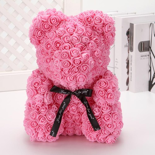 Red rose bear valentines - red,