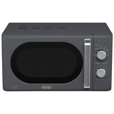 Microwave De'Longhi Argento Flora 800W Grey Retro Compact 20L 6 Power Levels
