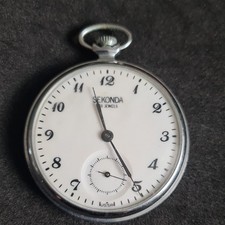 Vintage metal Sekonda 18 jewels Pocket Watch W/O Ref4273