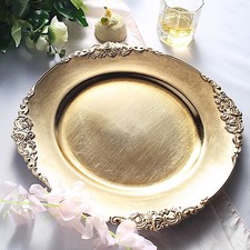 6 GOLD 13" Round with Embossed