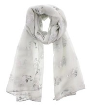 Women Ladies Scarf with Silver