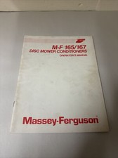 MASSEY FERGUSON MF165 MF167 Disc Mower Conditioners Operators Manual Tractor VGC