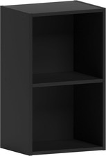 2 Tier Black Wooden Cube