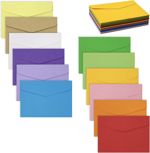 Mini coloured envelopes - 60, pcs