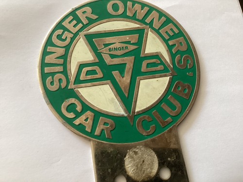 Singer owners car club - owners, badge.