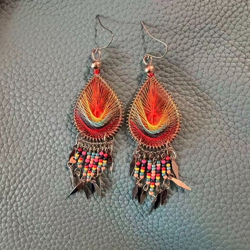 Hand wrapped earrings - , with