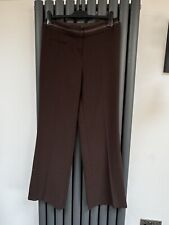 New Ex chain store mocha brown straight wide leg trousers size 12 long