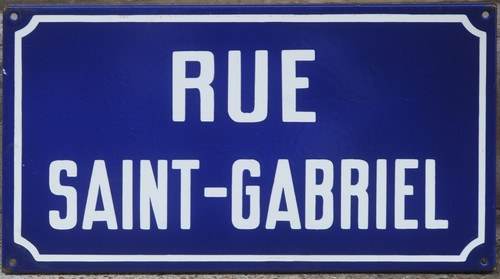 Old french enamel street sign - enamel,