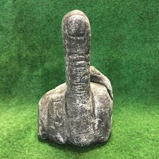 Middle finger concrete stone - middle,