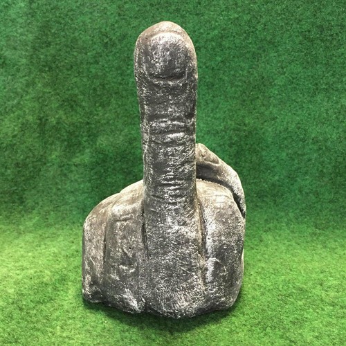 Middle finger concrete stone - finger,