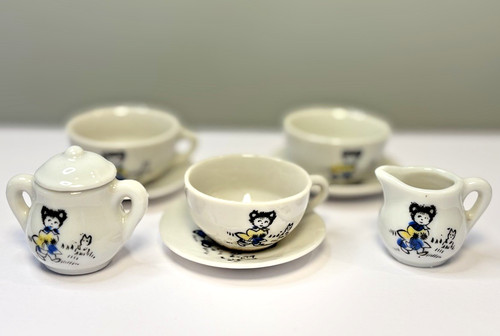 Miniature porcelain tea set - miniature,