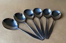 VINTAGE VINERS MOSAIC CUTLERY SET OF 6 X DESSERT FRUIT SPOONS GREAT LOT