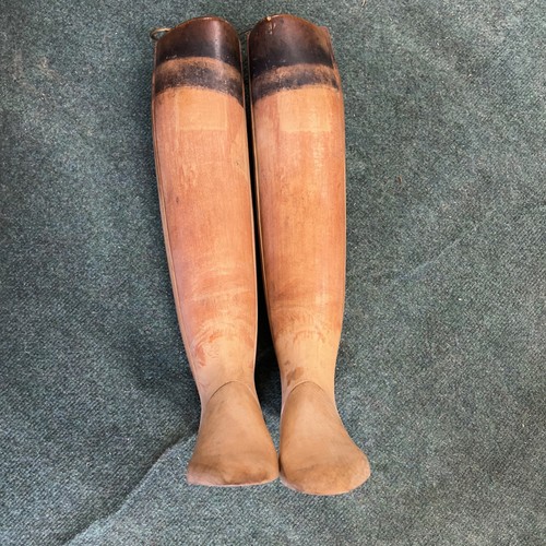 Vintage wooden riding boot - riding,