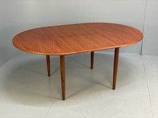Vintage Teak Dining Table By LEM Senge Circular Extending Danish EB10588 MWOO