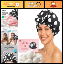 Luxury silk lined shower cap - silk,
