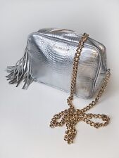 VICTORIA'S SECRET Silver & Gold Chain Tassled Small Shoulder Handbag - NWOT