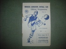 MINEHEAD  V  CLEVEDON  (WL DIV 2)  28-10-50  RARE