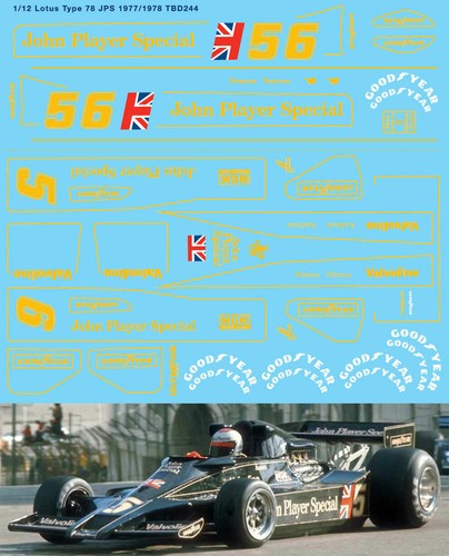 Decals for lotus 78 - 1/12,