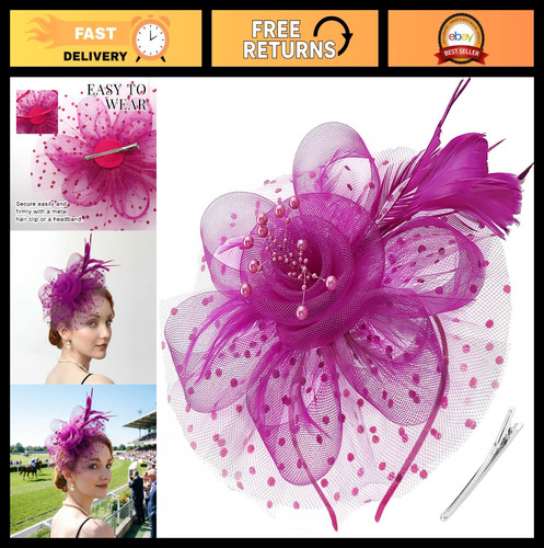 Elegant fascinator hat with - fascinator,