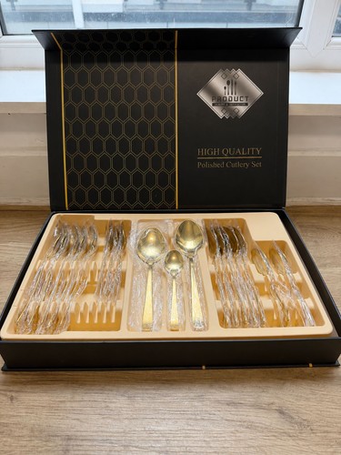 Luxury gold polished cutlery - gold,