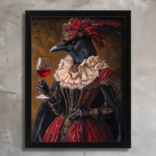 Regal Gothic Raven Portrait