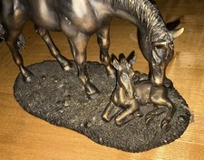Horse and Foal Vintage resin