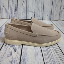 Zara Suede Leather Loafers Men's Shoes Beige UK 10 EU 44
