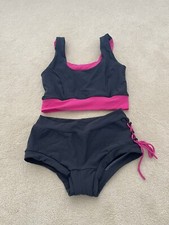 BNWOT Pole Candy Pole Fitness/Dance/Hot Yoga Set S (6-8) Pink/Grey