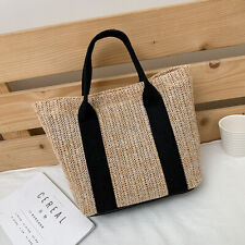 Women Boho Wicker Handbag Bag Tote Beach Straw Woven Summer Rattan Basket Bags