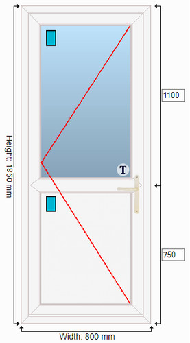 Upvc door back - door, -back