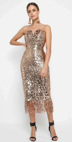 Tfnc rose gold - midi, bodycon