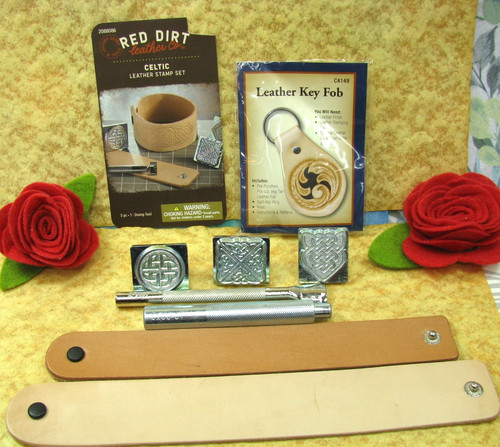 Celtic leather stamp - stamp, kit