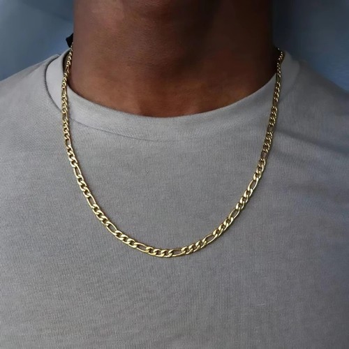 4mm 18k gold filled figaro - 4mm,