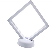 Coin Jewellery Display Frame Holder Box (White, Black) 3D Floating View