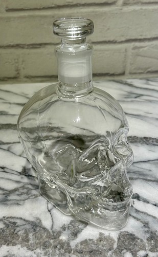 Empty crystal head - head, vodka