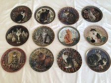 DANBURY MINT  LESLEY ANNE IVORY  CATS AROUND THE WORLD CAT PLATES SET OF 12 