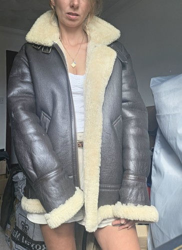 Mens sheepskin aviator jacket - sheepskin,