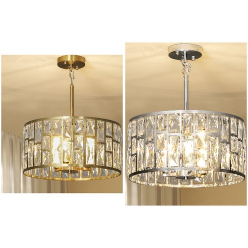 Homcom modern light crystal - homcom, 3-light