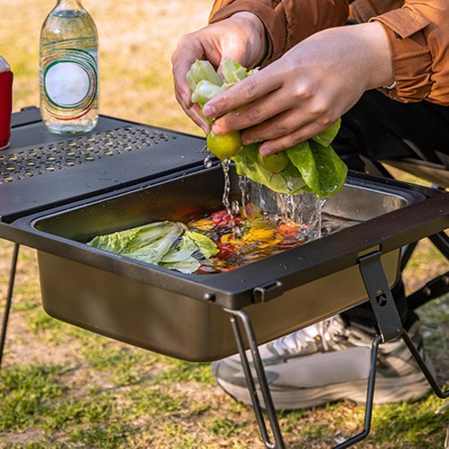 Stainless steel camping bar - steel,