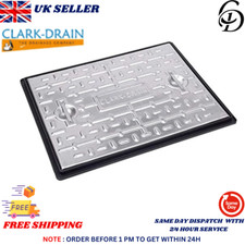 Clark Drain PC6BG 5 tonne 620mm x 470mm Inspection Manhole Cover&Frame UK Seller