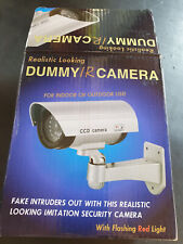 Dummy Security Camera CCTV Surveillance Bullet Cam Fake IR LED UK Black