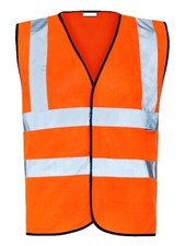 New Hi Viz High Visibility Vests Polo T-Shirt Top Safety Vis Security Work Wear