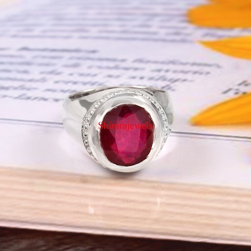 Heated ruby gemstone - heated, 925