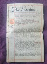 1882 Vellum Indenture. Richard