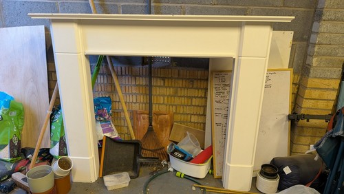 Fireplace surround wood