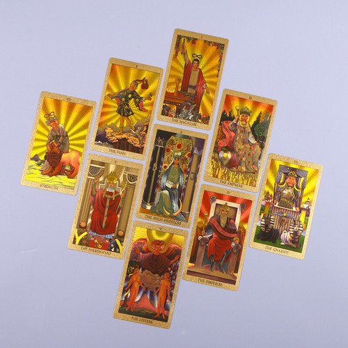 Gold foil tarot deck - foil,