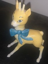 Vintage Beswick 'Babycham' deer gold stamp- Advertising Breweriana blue bow 🦋